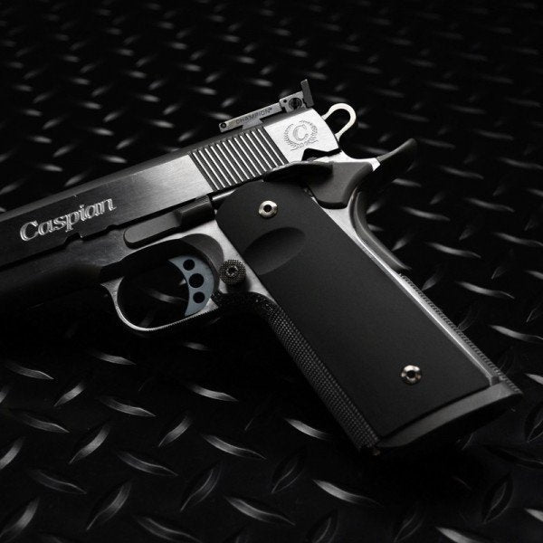 Strike Industries guancette 1911 PX-08 lisce nero opaco, dettaglio 6