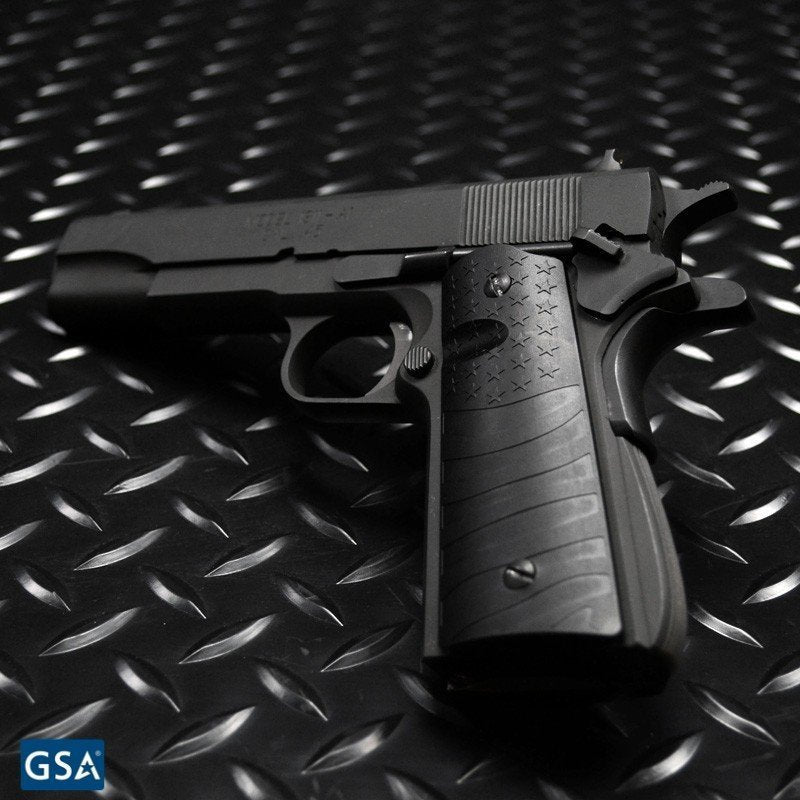 Guancette Strike Industries PX-10 Flag Pattern per 1911, nero semi-lucido, immagine 3 di 3
