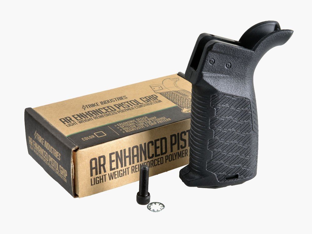 Impugnatura Strike Industries AR Enhanced Pistol Grip nera per AR-15, immagine principale