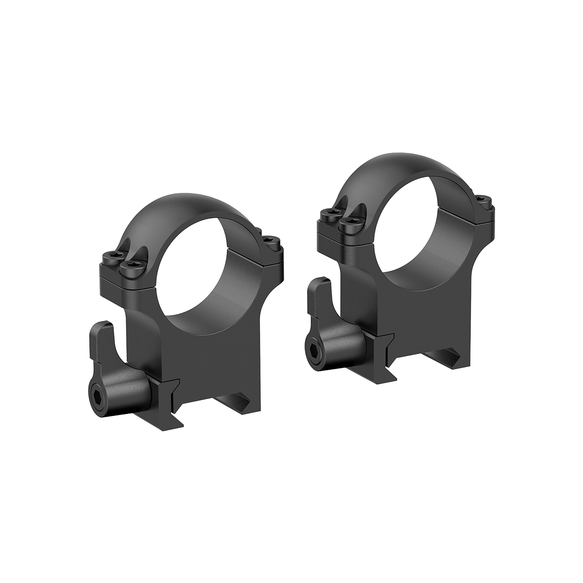 Dettaglio della leva di sgancio rapido degli anelli Vector Optics 30 mm