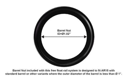 UTG PRO AR15 7" SuperSlim Free Float Handguard Black