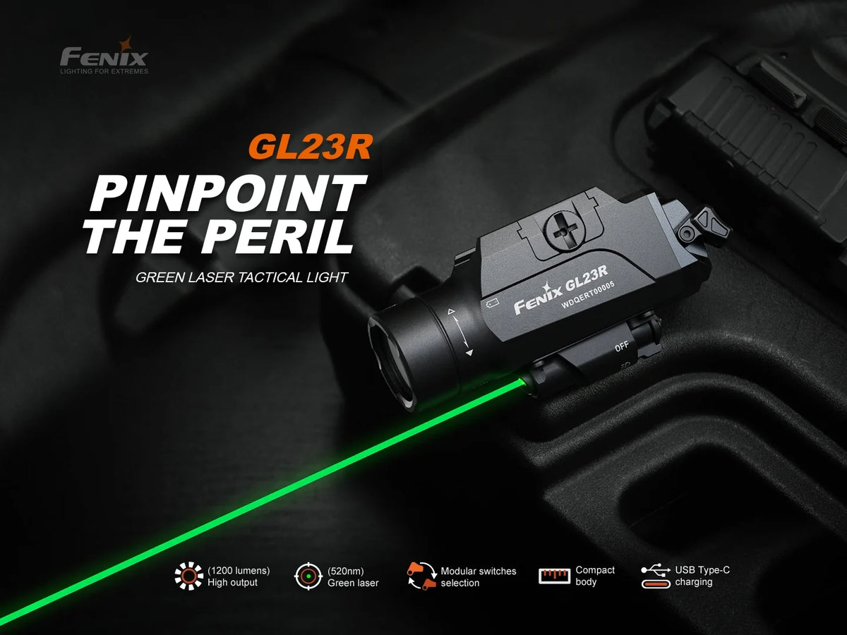 Fenix GL23R – Torcia tattica 1200 lumen con laser verde