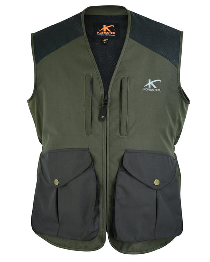Gilet Konustex Notable verde, dettaglio del carniere posteriore