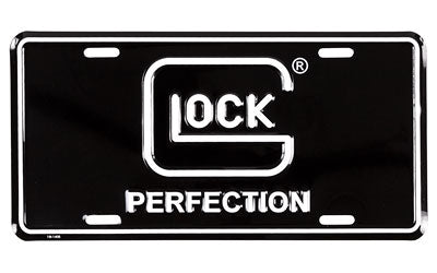 Glock, OEM Perfection License Plate, Black & White