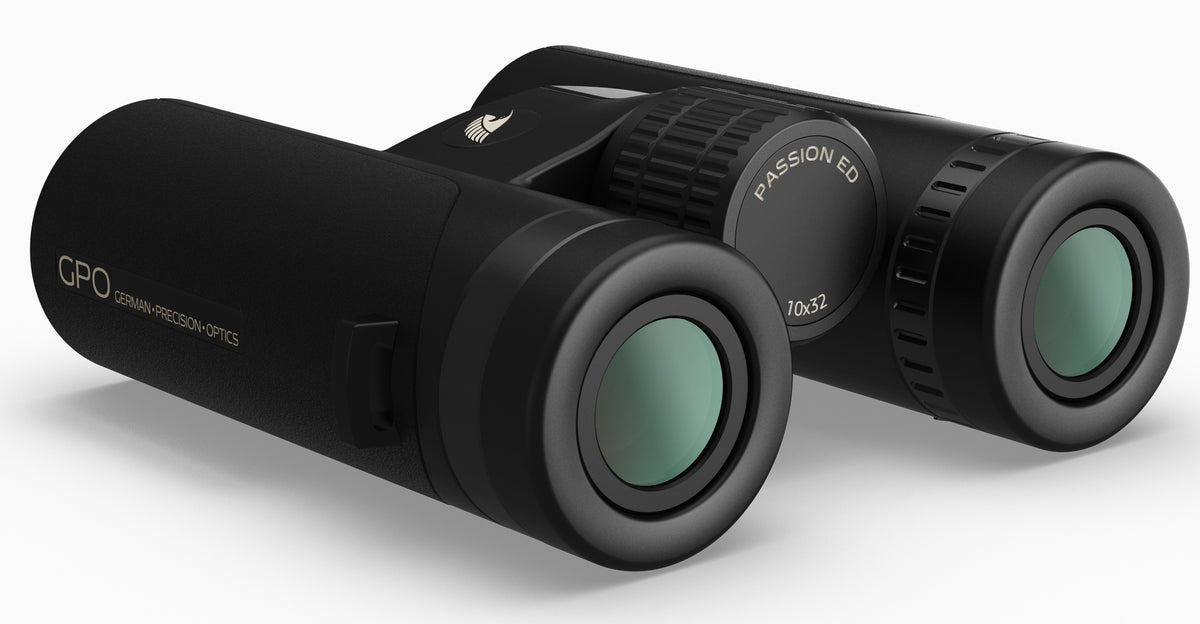 GPO Passion ED 10x32 nero, vista degli obiettivi da 32 mm