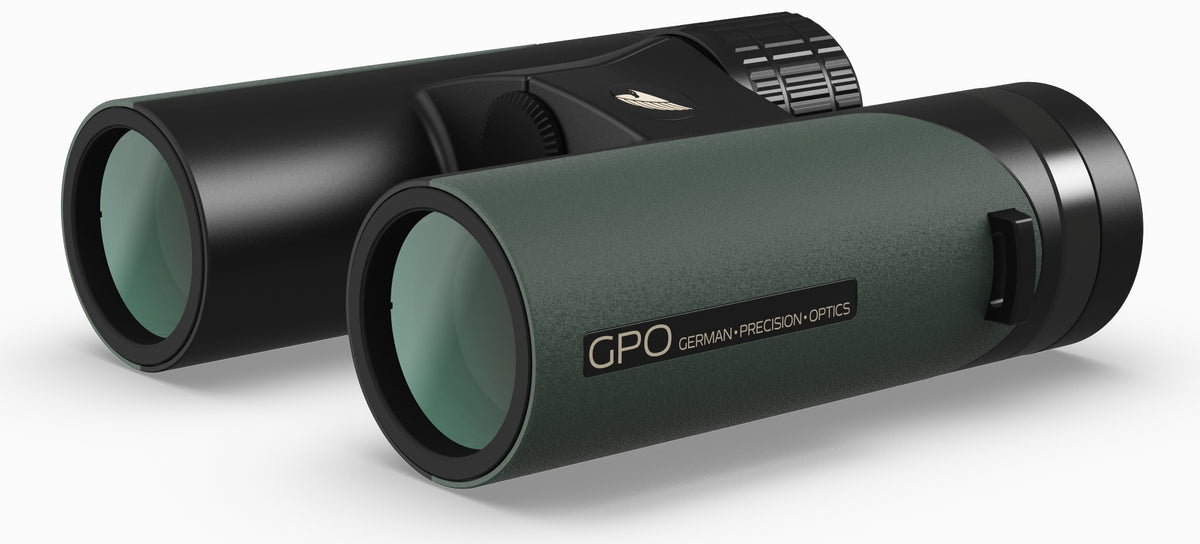GPO Passion ED 8x32 verde, vista di tre quarti