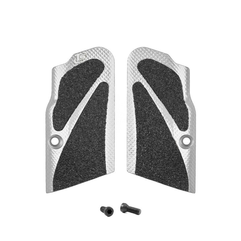 Toni System Guancette 3D ultra corte, fusto large, per Tanfoglio Domina e Limited Custom Unica – Argento