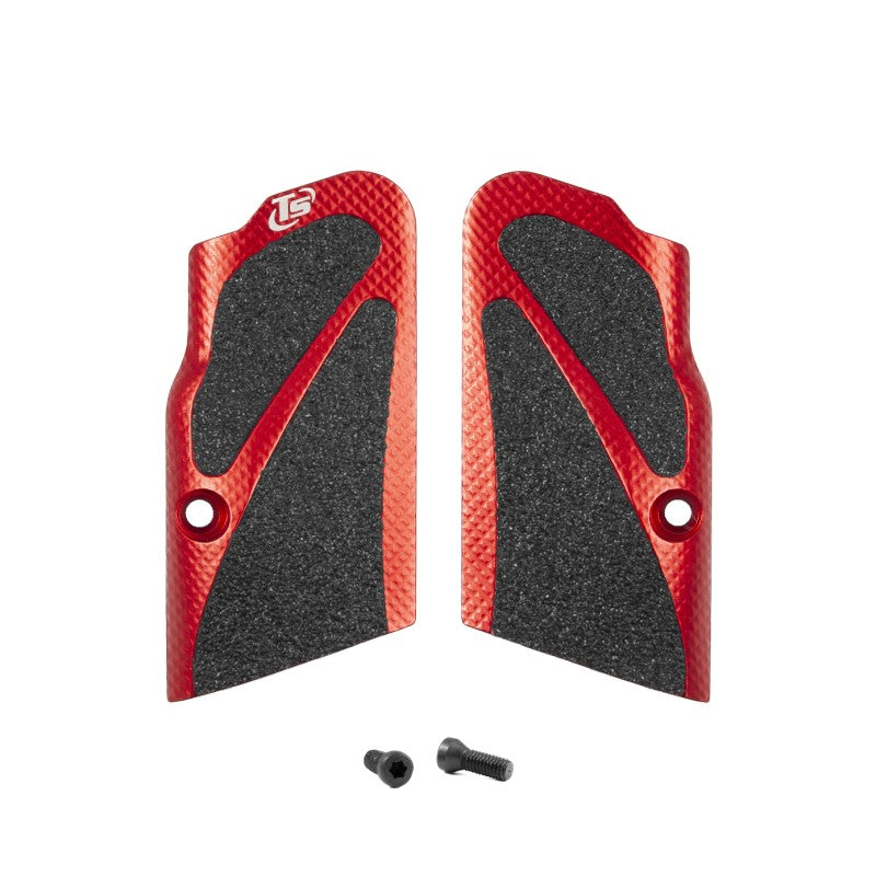 Toni System Guancette 3D ultra corte, fusto large, per Tanfoglio Domina e Limited Custom Unica – Rosso