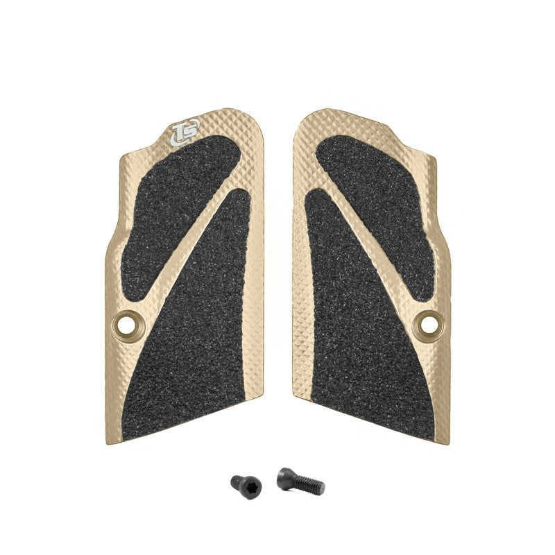 Toni System Guancette 3D ultra corte, fusto large, per Tanfoglio Domina e Limited Custom Unica – Sabbia