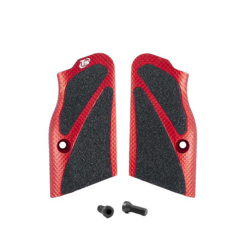Toni System Guancette 3D ultra corte, fusto small, per Tanfoglio Domina e Limited Custom Unica – Rosso