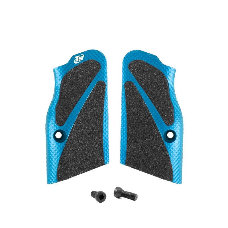 Toni System Guancette 3D ultra corte, fusto small, per Tanfoglio Domina e Limited Custom Unica – Blu