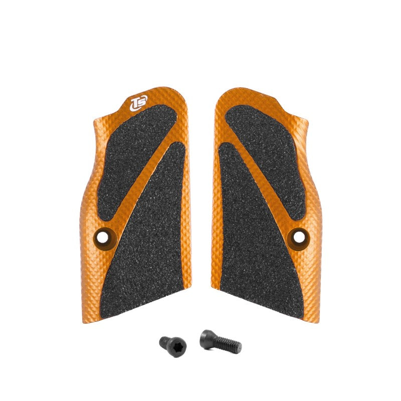 Toni System Guancette 3D ultra corte, fusto small, per Tanfoglio Domina e Limited Custom Unica – Arancione