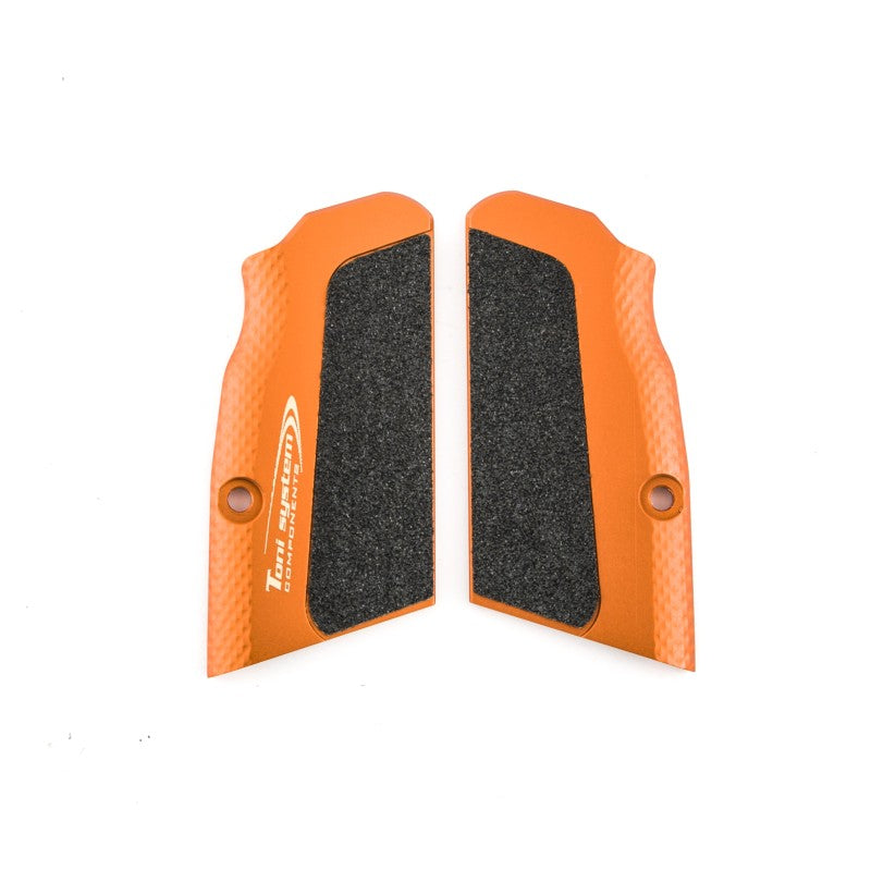 Toni System Guancette High-Grip ultra corte, fusto small, per Tanfoglio Domina e Limited Custom Unica – Arancione
