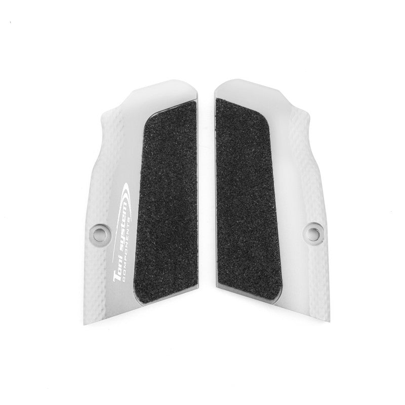 Toni System Guancette High-Grip ultra corte, fusto small, per Tanfoglio Domina e Limited Custom Unica – Argento