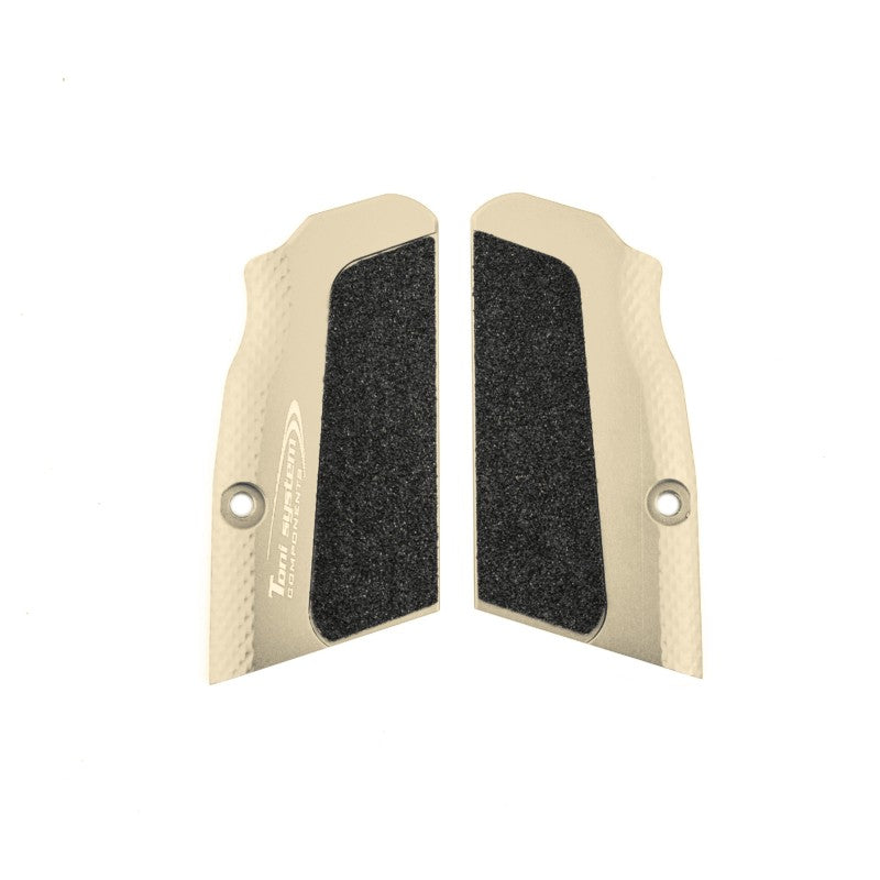 Toni System Guancette High-Grip ultra corte, fusto small, per Tanfoglio Domina e Limited Custom Unica – Sabbia