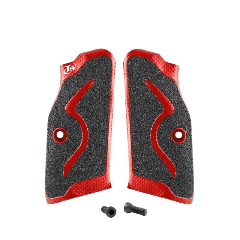 Toni System Guancette Sport Production lunghe, fusto small, per Tanfoglio – Rosso