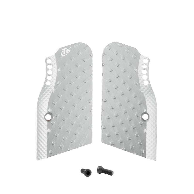 Toni System Guancette Vybram alleggerite corte, fusto small, per Tanfoglio – Argento