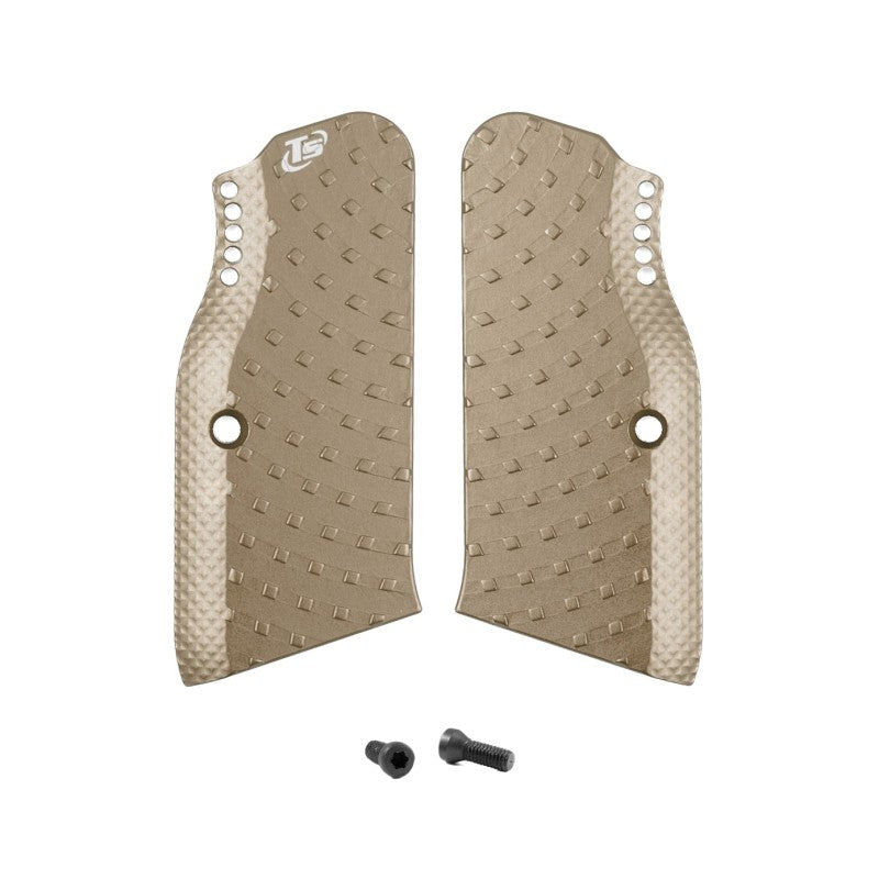 Toni System Guancette Vybram alleggerite lunghe, fusto small, per Tanfoglio – Sabbia