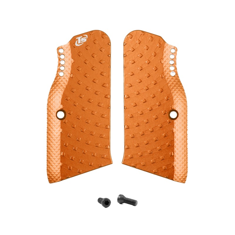 Toni System Guancette Vybram alleggerite lunghe, fusto small, per Tanfoglio – Arancione