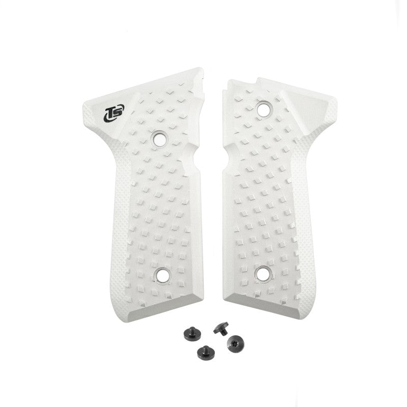 Toni System Guancette Vybram per Beretta 92, 96, 98, Elite LTT e M9A1 – Argento