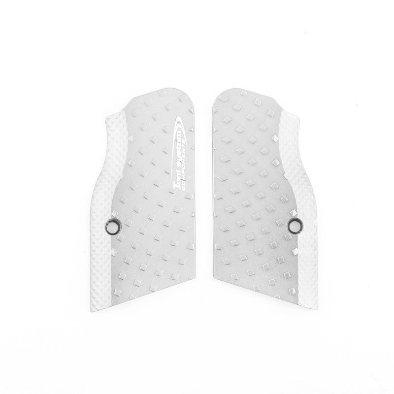 Toni System Guancette Vybram ultra corte, fusto small, per Tanfoglio Domina e Limited Custom Unica – Argento