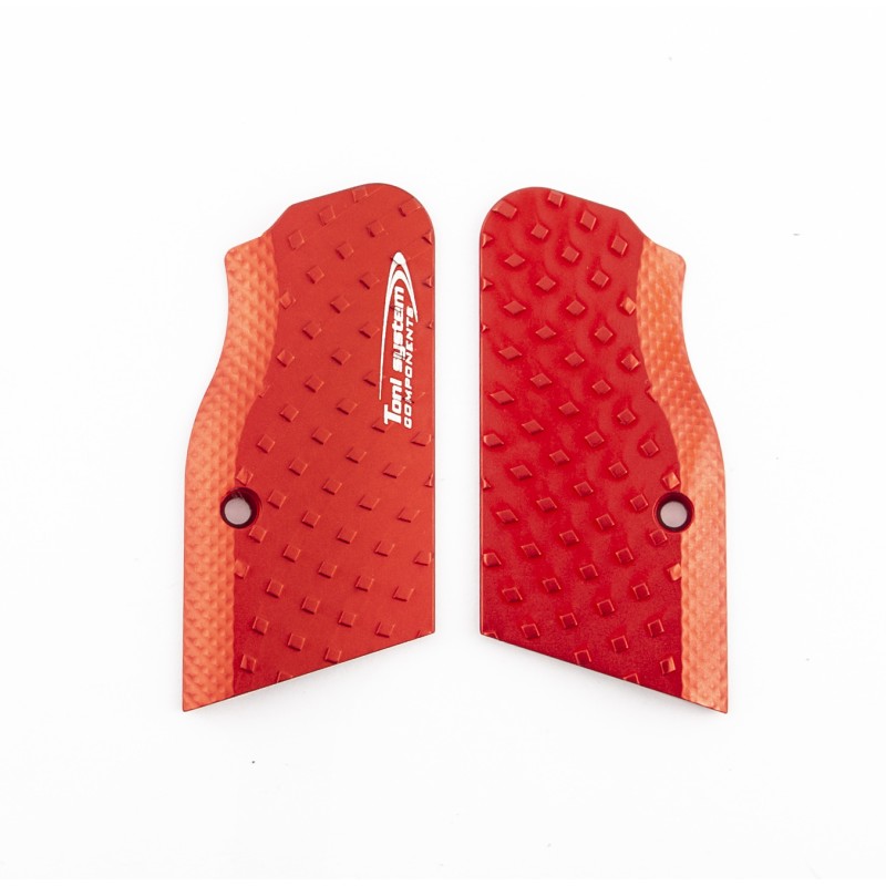 Toni System Guancette Vybram ultra corte, fusto small, per Tanfoglio Domina e Limited Custom Unica – Rosso