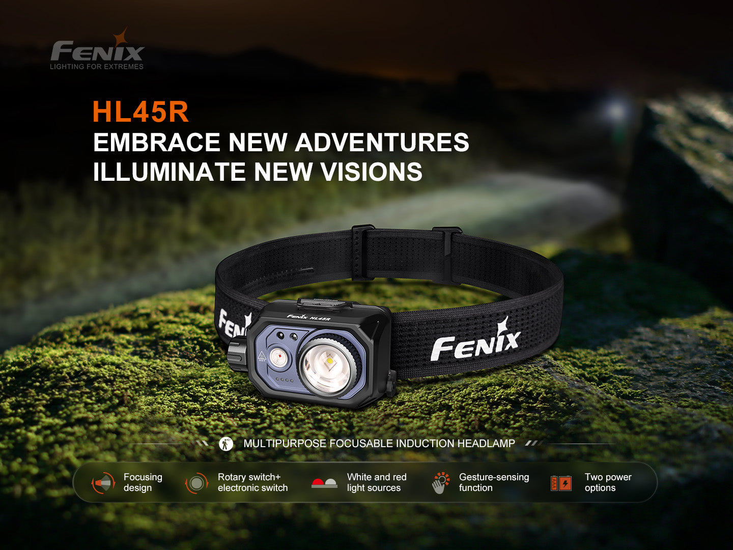 Fenix HL45R Lampada frontale con messa a fuoco