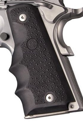 Hogue 1911 Government Model Black Rubber Grip with Finger Grooves