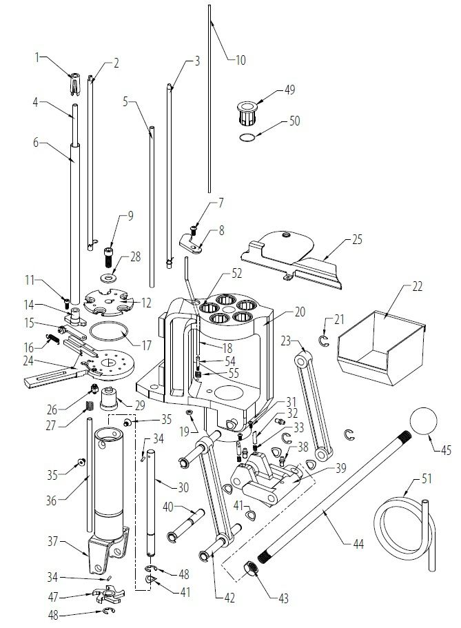 Esploso ricambi della pressa Hornady Lock-N-Load AP