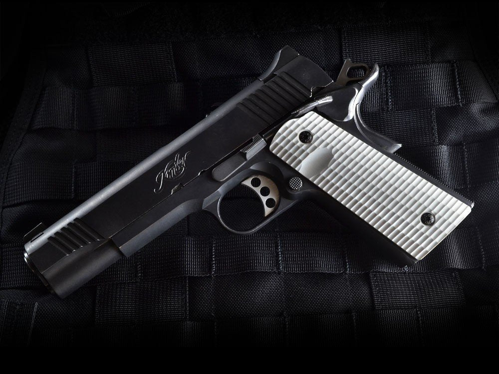 Strike Industries guancette 1911 BMC PX-12 Streamlined Pattern grigie, dettaglio 3