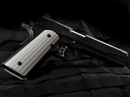 Strike Industries guancette 1911 BMC PX-12 Streamlined Pattern grigie, dettaglio 2