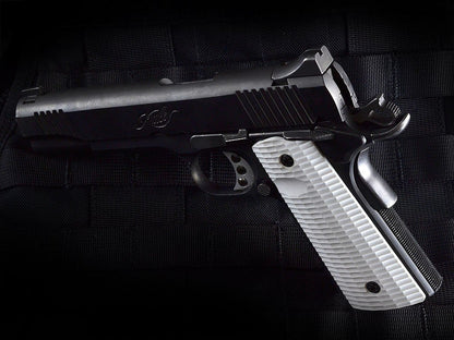 Strike Industries guancette 1911 BMC PX-12 Streamlined Pattern grigie, dettaglio 4