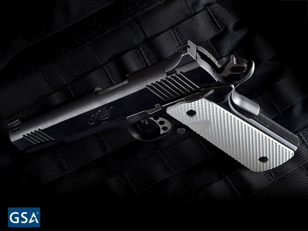 Strike Industries guancette 1911 BMC PX-09 Golf Ball Dimple Pattern grigie, dettaglio 3