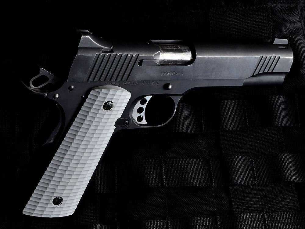 Strike Industries guancette 1911 BMC PX-12 Streamlined Pattern grigie, dettaglio 6