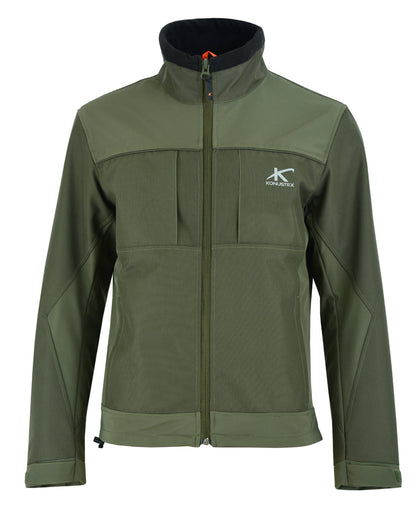 Konustex Tenace giacca da caccia in softshell e oxford verde