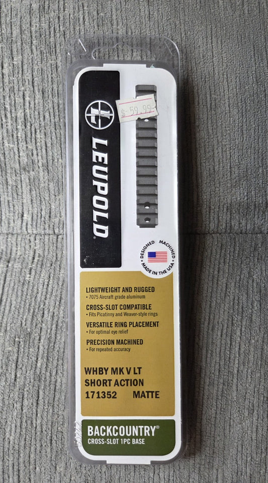 Leupold base BackCountry Cross-Slot Weatherby Mark V 6 Lug 171352