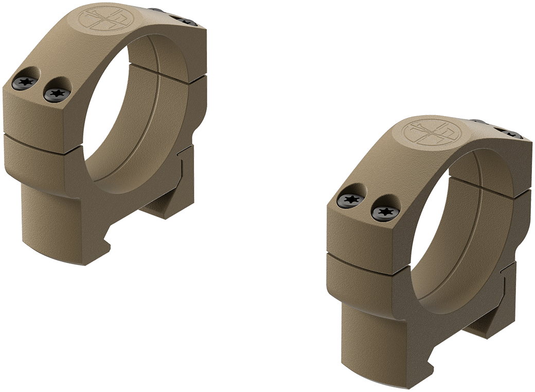 Vista posteriore Leupold Anelli Mark 4 per ottica 35 mm Medium FDE - codice 185236