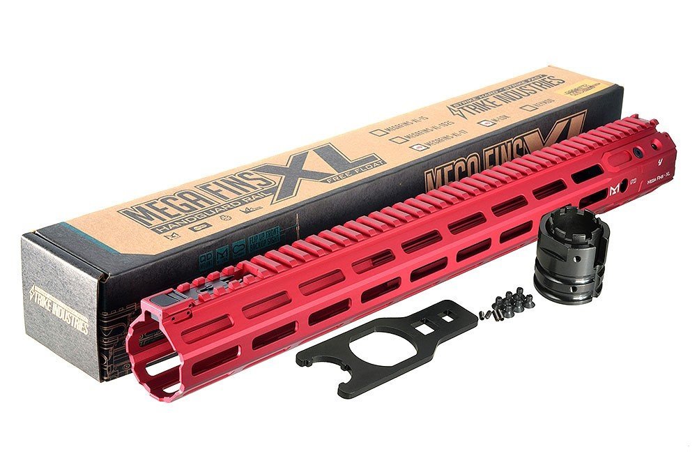 Strike Industries MEGAFINS XL 17" Rail with MLOK - Red