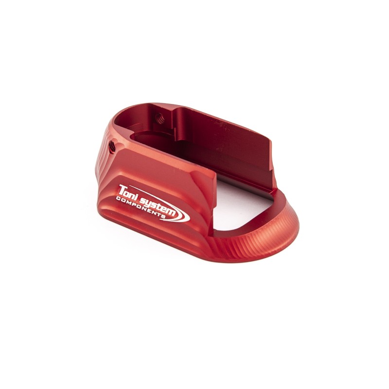 Toni System Minigonna IDPA in alluminio per Tanfoglio fusto small, larghezza 39,5 mm – Rosso