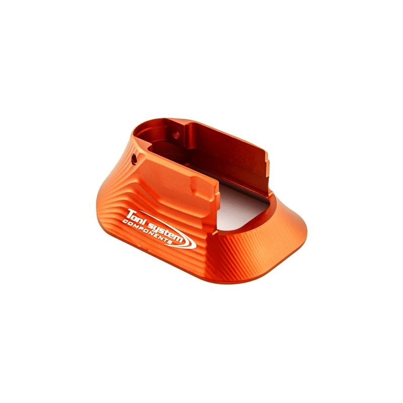 Toni System Minigonna Open in alluminio per Tanfoglio fusto small – Xtreme e Gold Custom – Arancione