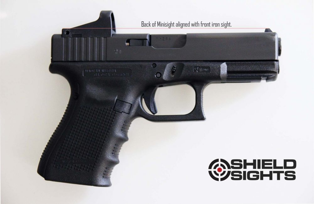 Shield Sights SMS Shield Mini Sight montato su pistola