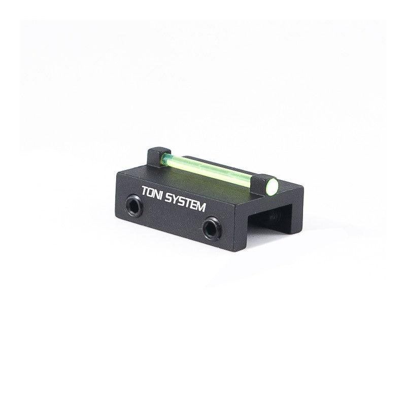 Toni System Mirino per bindella inferiore a 8,1 mm con fibra ottica verde da 1,5 mm