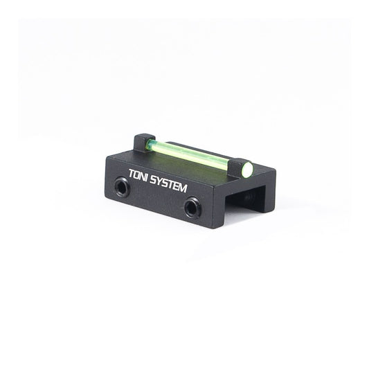 Toni System Mirino per bindella inferiore a 8,1 mm con fibra ottica verde da 1,5 mm
