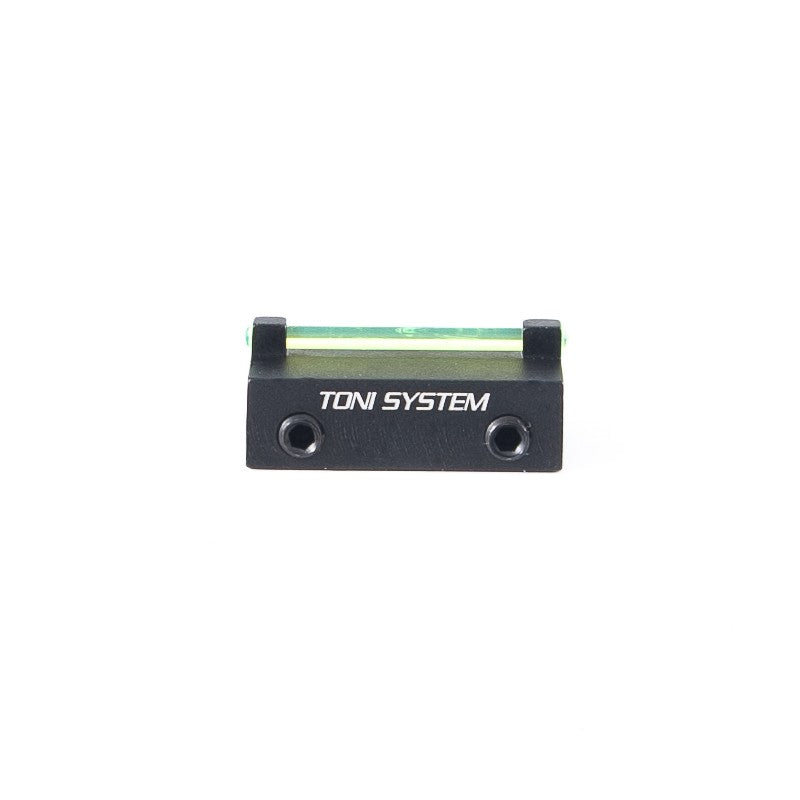 Toni System Mirino per bindella inferiore a 8,1 mm con fibra ottica verde da 1,5 mm