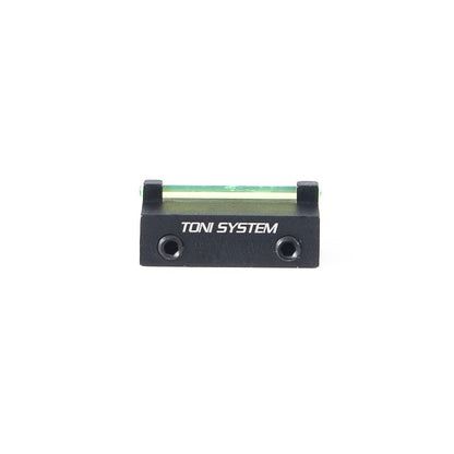 Toni System Mirino per bindella inferiore a 8,1 mm con fibra ottica verde da 1,5 mm