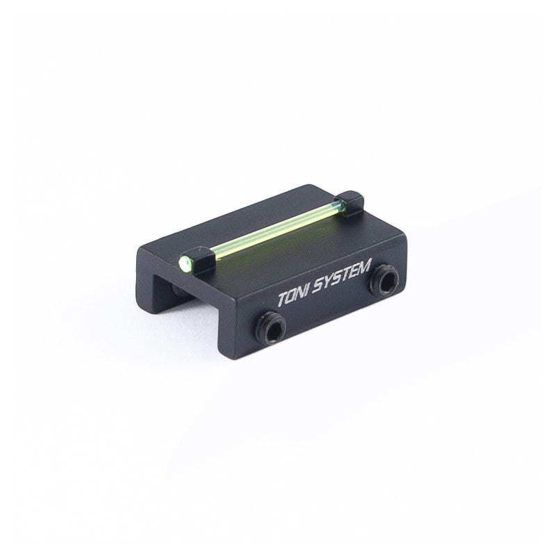 Toni System Mirino per bindella inferiore a 8,1 mm con fibra ottica verde da 1 mm