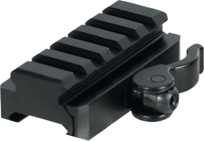 Riser Picatinny UTG 5 slot con leva QD a profilo medio, vista 2