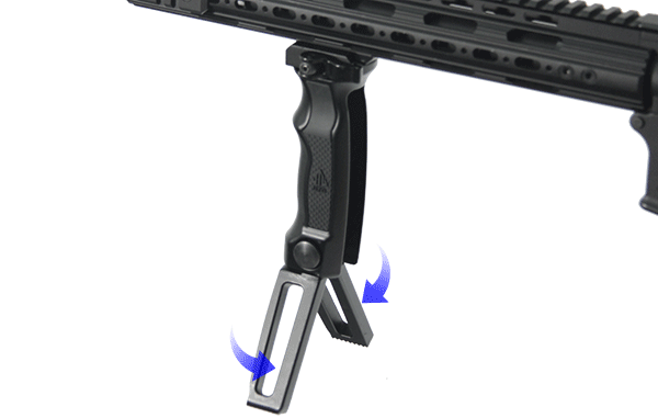 Impugnatura UTG Combat D Grip MNT-DG01Q con bipiede integrato, immagine 2