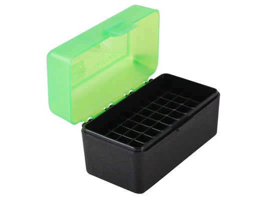 MTM Flip-Top Box 17 Remington, 204 Ruger, 223 Remington - 50 Colpi Con Cerniera - BK/GREEN