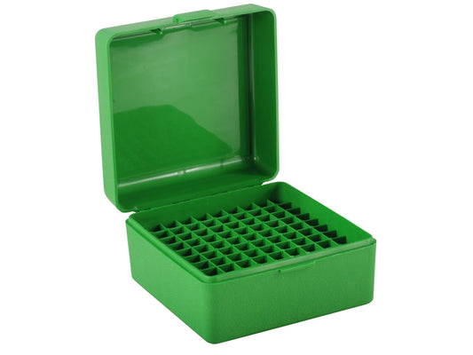 MTM Flip-Top Ammo Box 17 Remington, 204 Ruger, 223 Remington - 100 Colpi Con Cerniera - Verde